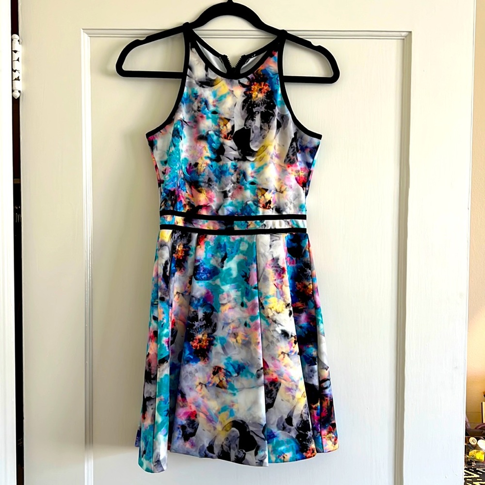 Colorful Parker Dress, high neck, size small
